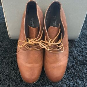 NWOB🍍London Fog Men's Shoes Blackburn Chukka Memory Foam Brown Dress Shoe Boo